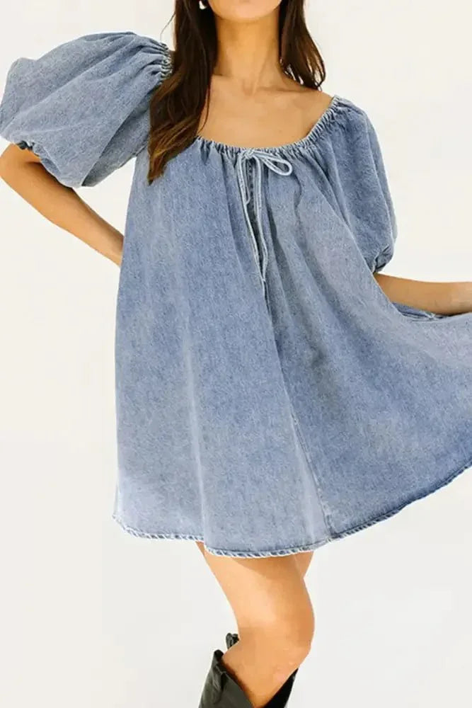 Bubble Sleeve Square Neck Denim Babydoll Dress - Update AvenueDenim Dresses & SkirtsTrendsi100100534927134100100534927134bcb58811 - ea14 - 4ef7 - 9db8 - b6b7a0ed742e - MaxMedium