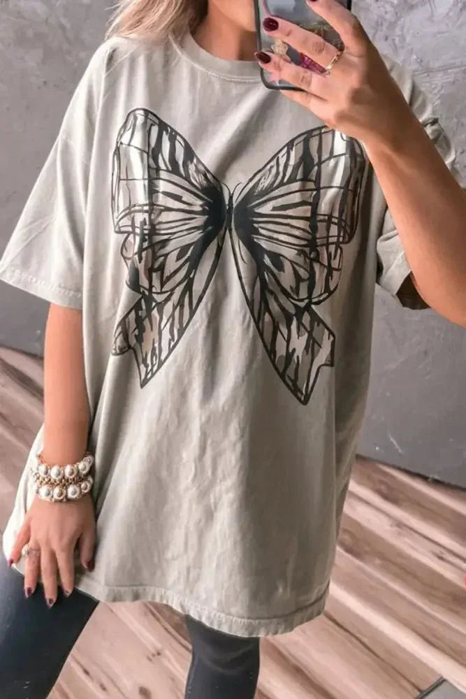 Casual Oversize Bow Drop Shoulder Tunic Casual Tee - Update AvenueT-ShirtsTrendsi1001006282728141001006282728147e06b4f4 - 28fb - 4b85 - bc57 - 809ade86fed6 - Max - OriginLight Gray