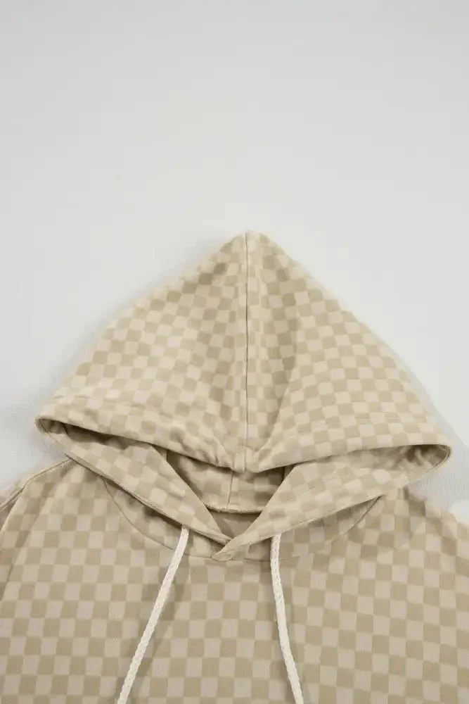 Checkered Print Kangaroo Pocket Drawstring Hoodie - Update AvenueTrendsi1001004111446331001004111446330fe2acd5 - ee45 - 4a3b - 8225 - 52d93f02e289 - MaxKhaki