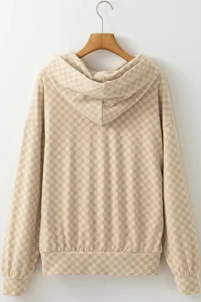 Checkered Print Kangaroo Pocket Drawstring Hoodie - Update AvenueTrendsi1001004111446331001004111446338775e9ab - f716 - 45d9 - 94b3 - d20e1e39a82c - MaxKhaki
