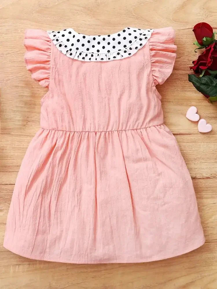 Children's Bow Peter Pan Collar Ruffle Sleeve Dress - Update AvenueKidsTrendsi1003007999614231003007999614235363e606 - bfb1 - 4b18 - bb7b - 156f8913eef5 - MaxWatermelon pink
