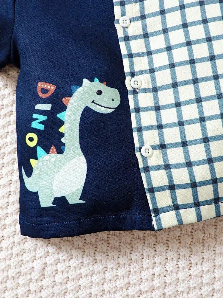 Children's Hat Dinosaur Plaid Button Up Top and Shorts 3 - Piece Set - Update AvenueKidsTrendsi100300135741830100300135741830957a814f - b54c - 40b7 - 869b - c16dfa53af62 - Max - OriginDark Navy