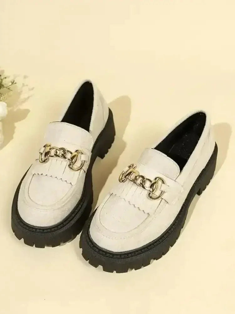 Chunky Platform Chain Detail Loafers - Update AvenueTrendsi100600457603907100600457603907Chunky Platform Chain Detail LoafersWhite