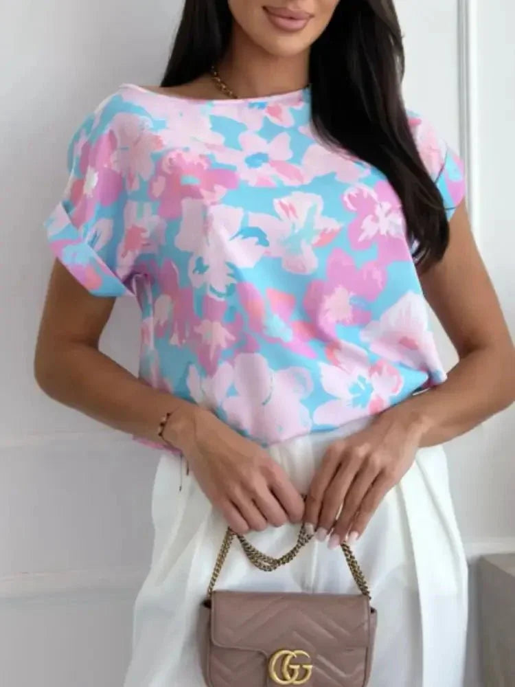Classic Rolled Sleeve T-Shirt - Update AvenueT-ShirtsTrendsi1001009233879421001009233879425192d19b - ce0d - 4614 - be56 - 3e0ca5fab53a - Max - OriginColorful Flower