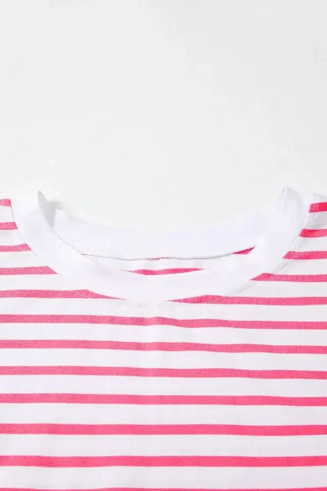 Color Block Striped Batwing Sleeve T-Shirt - Update AvenueT-ShirtsTrendsi100100883871229100100883871229163a90de - ab36 - 4795 - bc63 - 1d463c8c52e0 - Max - OriginPink