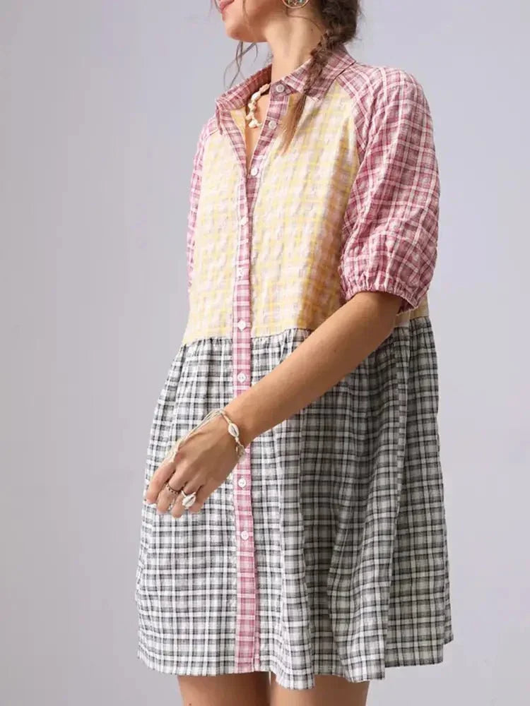 Colorful Mixed Gingham Shirt Dress - Update AvenueTrendsi100100405904416100100405904416cd833e77 - 7683 - 456a - ac02 - 689399e5aff8 - Max - OriginMulticolor