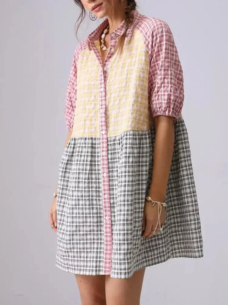 Colorful Mixed Gingham Shirt Dress - Update AvenueTrendsi1001004059044161001004059044165b0b23f8 - 65f1 - 4edf - ba86 - e37cf194935f - Max - OriginMulticolor