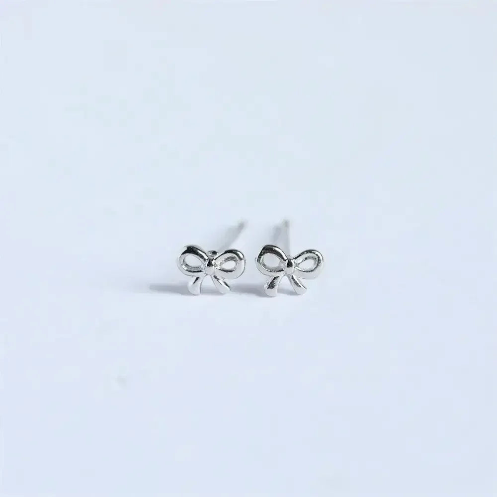 Copper Bow Stud Earrings
