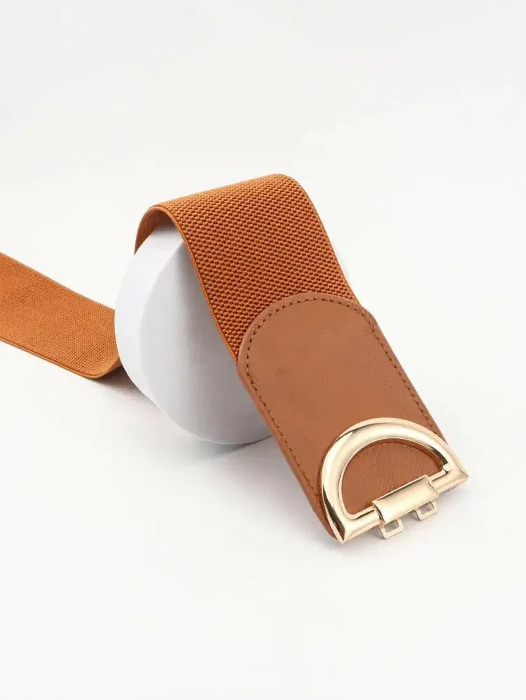 D Buckle Elastic Belt - Update AvenueTrendsi100100090955520100100090955520D Buckle Elastic BeltCaramel