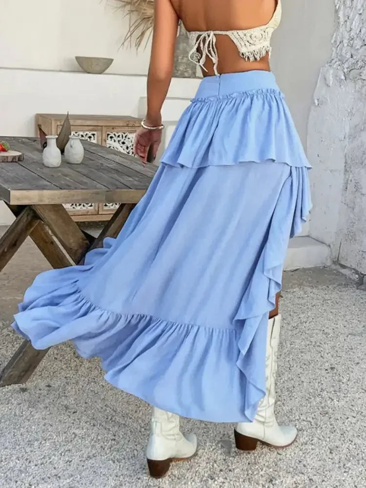 Devine High - Low Ruched Layered Skirt - Update AvenueVacation StyleTrendsi100100817385028100100817385028f3b058c4 - 4c93 - 4e05 - 8294 - 3a592c2a96f2 - MaxLight Blue