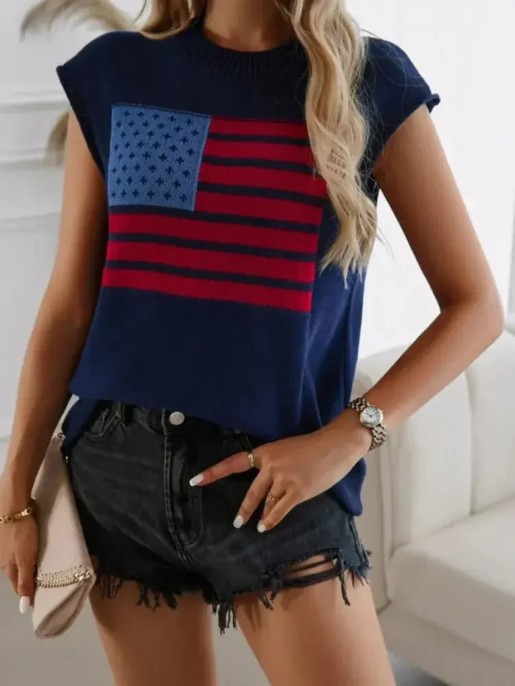 Devine US Flag Round Neck Sweater Vest - Update AvenueHonor the Stars and StripesTrendsi100100903261359100100903261359b581a5f7 - 8690 - 4ec0 - b71f - d0bc7878ffef - MaxDark Blue
