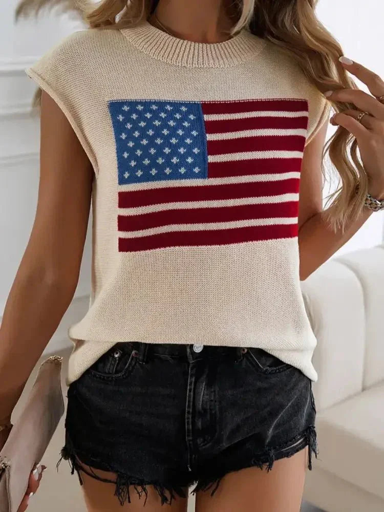 Devine US Flag Round Neck Sweater Vest - Update AvenueHonor the Stars and StripesTrendsi1001009032651061001009032651069827832d - cd5d - 4621 - 9e86 - ba52f70d642f - MaxBeige