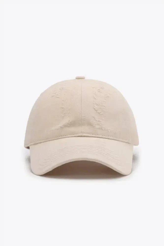 Distressed Adjustable Baseball Cap - Update AvenueTrendsi101300630207091101300630207091Distressed Adjustable Baseball CapCream