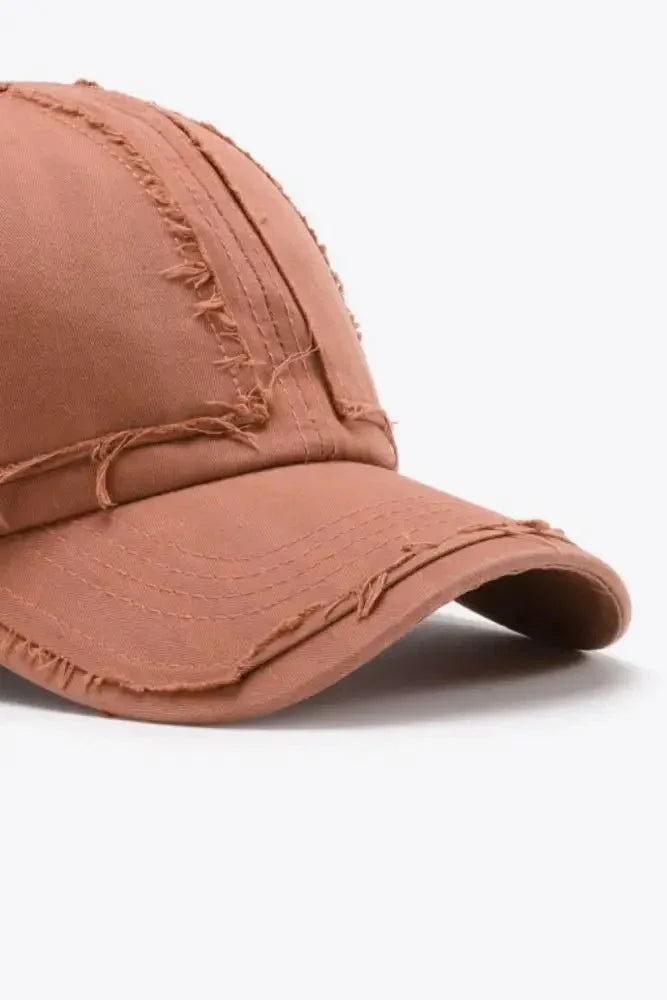 Distressed Adjustable Baseball Cap - Update AvenueTrendsi101300690266509101300690266509Distressed Adjustable Baseball CapBurnt Coral