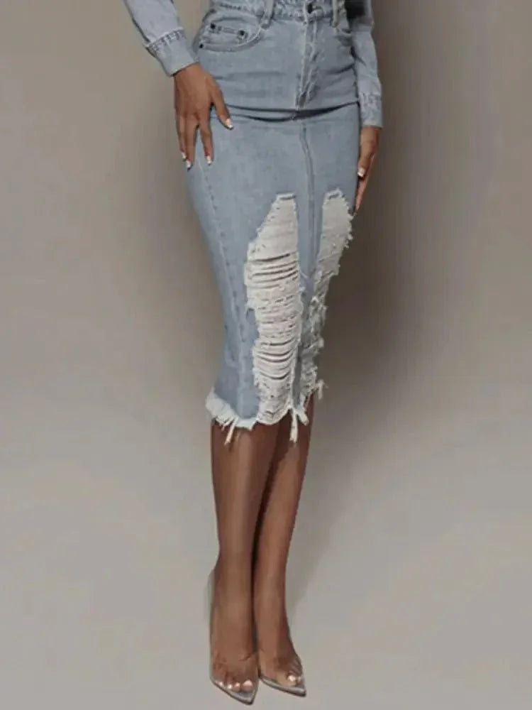 Distressed Slit Denim Skirt - Update AvenueDenim Dresses & SkirtsTrendsi10010085389766310010085389766379afd94b615e436398412f11e6ef9eeb - MaxLight