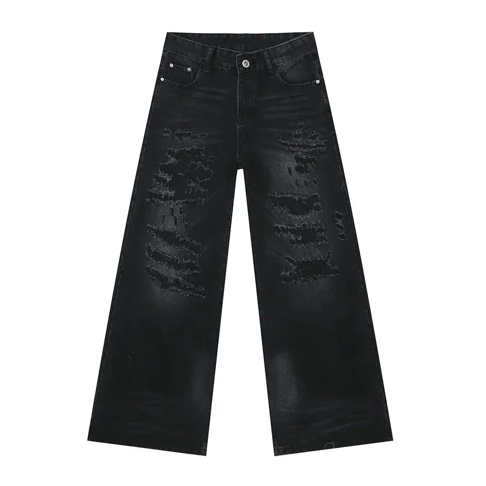 Distressed Wide Leg Jeans - Update AvenueTrendsi100400963969798100400963969798Distressed Wide Leg JeansDark