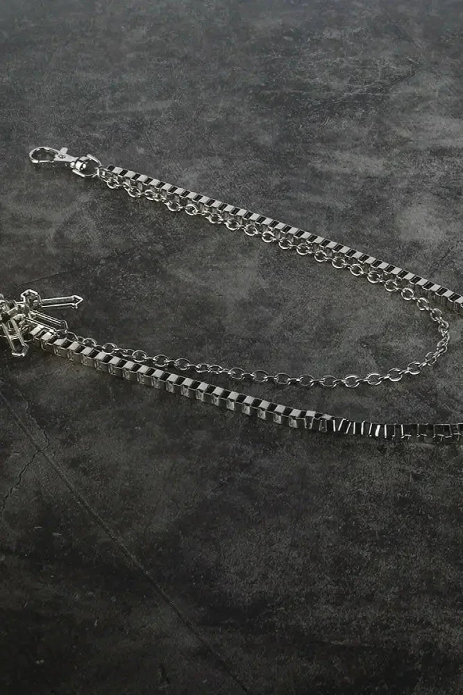 Double - Layered Cross Waist Chain - Update AvenueTrendsi100100857636870100100857636870Double - Layered Cross Waist ChainSilver