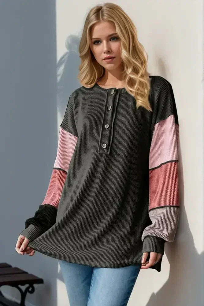 Double Take Full Size Color Block Round Neck Long Sleeve T-Shirt - Update AvenueVacation StyleTrendsi1001001145418151001001145418155c9103c1 - 042c - 4e1c - a5f8 - 8ac418a66170 - MaxBlack