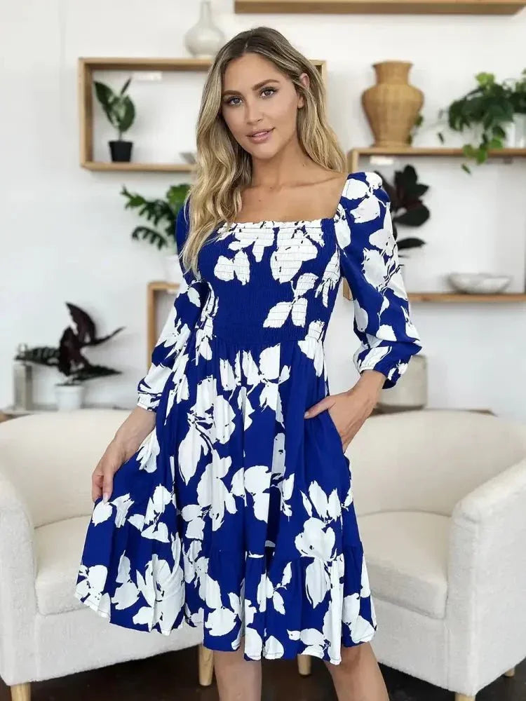 Double Take Full Size Floral Ruffle Hem Smocked Dress with Pockets - Update AvenueVacation StyleTrendsi1001004517878791001004517878798ee3c8d3 - 2918 - 4dea - 8830 - 824d0478a7b2 - MaxRoyal Blue