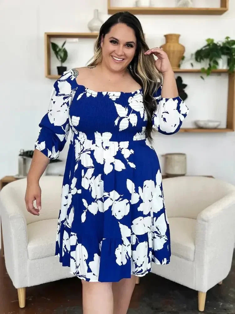 Double Take Full Size Floral Ruffle Hem Smocked Dress with Pockets - Update AvenueVacation StyleTrendsi1001004517878791001004517878793f714398 - ebb7 - 47c1 - 8ee8 - 801f445a491b - MaxRoyal Blue