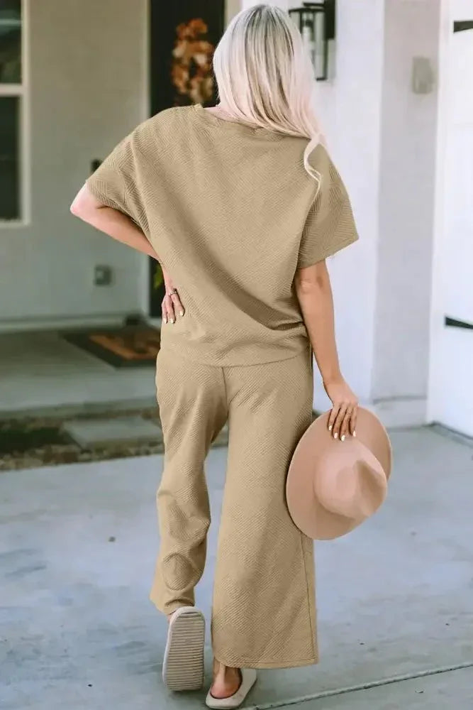 Double Take Full Size Texture Short Sleeve Top and Pants Set - Update AvenueVacation StyleTrendsi1001024392182441001024392182440cbda7d5a1a64bc693cff475c4188424 - MaxCamel