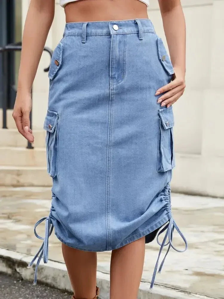 Drawstring Denim Skirt with Cargo Pockets - Update AvenueDenim Dresses & SkirtsTrendsi1001006703673741001006703673748eafb47d - 7ff5 - 49d9 - a922 - 466463f06b87 - MaxMedium