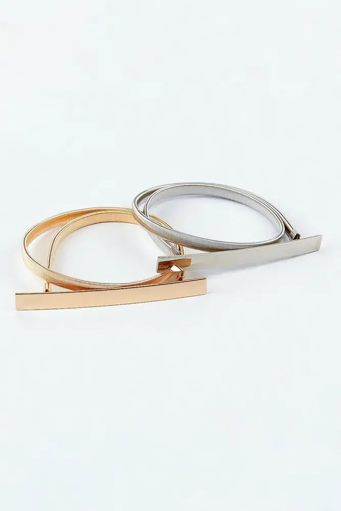 Elastic Iron Skinny Belt