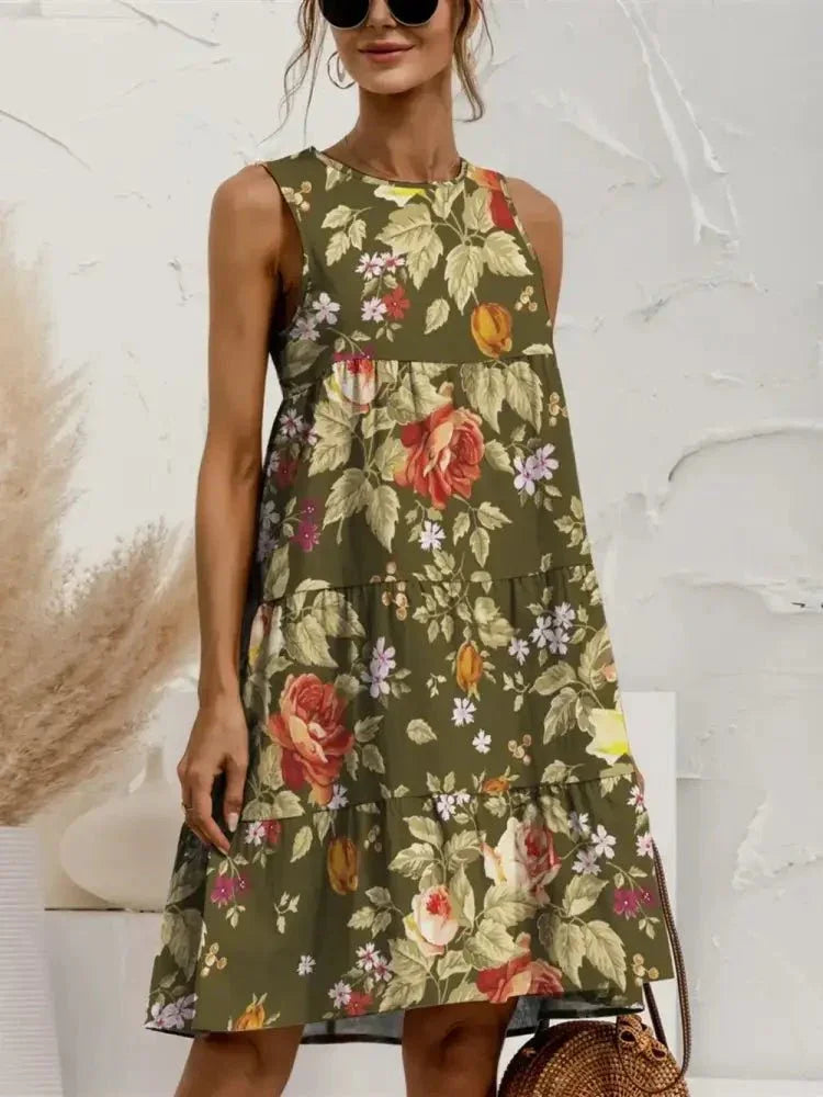 FAM - FAM Tiered Printed Round Neck Sleeveless Dress - Update AvenueEffortless Elegance: DressesTrendsi1001005201694911001005201694919e58175f - cfa5 - 49eb - b118 - 501b1693950d - MaxMoss