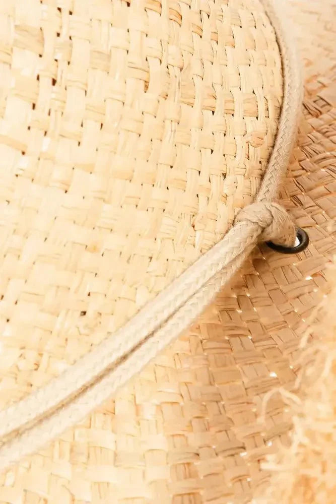 Fame Adjustable Strap Raw Hem Weave Hat - Update AvenueTrendsi100500638501818100500638501818Fame Adjustable Strap Raw Hem Weave HatIV