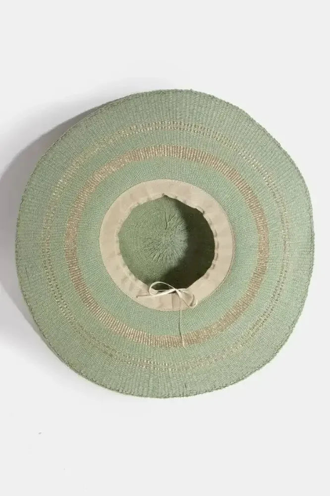 Fame Metallic Accent Trim Floppy Sun Hat