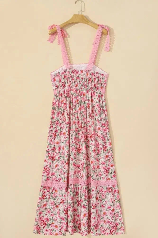 Floral Lace Tied Strap Square Neck Dress with Pockets - Update AvenueVacation StyleTrendsi10010017924658610010017924658694d22ce3 - 3f77 - 432a - 89af - df1047120a93 - MaxFloral
