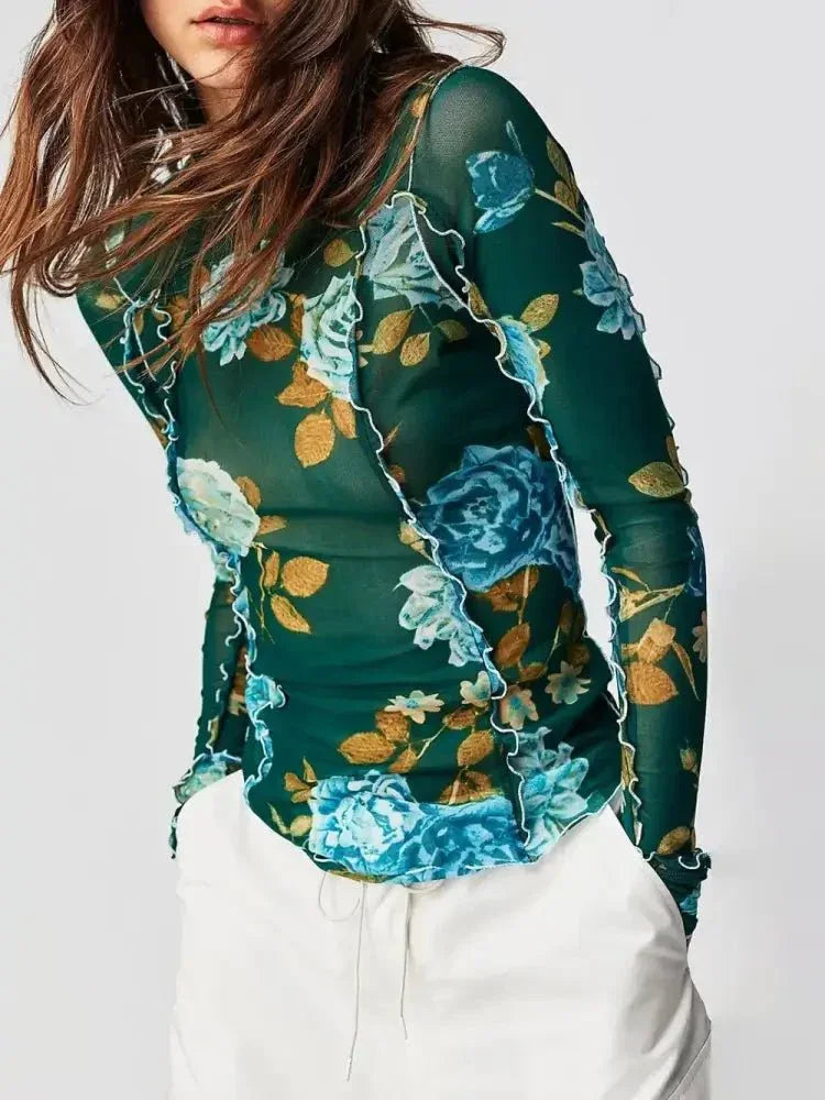 Floral Mock Neck Long Sleeve Top - Update AvenueTrendsi100100828866815100100828866815c9b03ce3 - 1bd1 - 4406 - a820 - eef6bd104da2 - MaxDark Green
