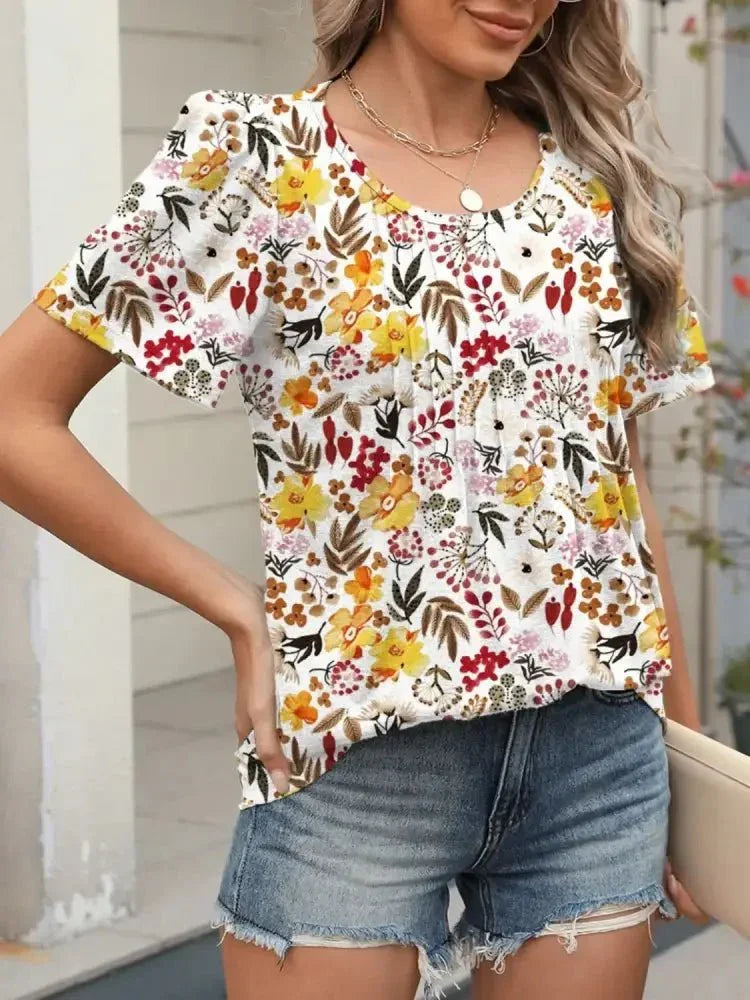 Floral Round Neck Short Sleeve Top - Update AvenueT-ShirtsTrendsi1001006018457411001006018457414d32bf2f - fa55 - 4e66 - aba5 - 2a6cd5d0493d - Max - OriginFloral