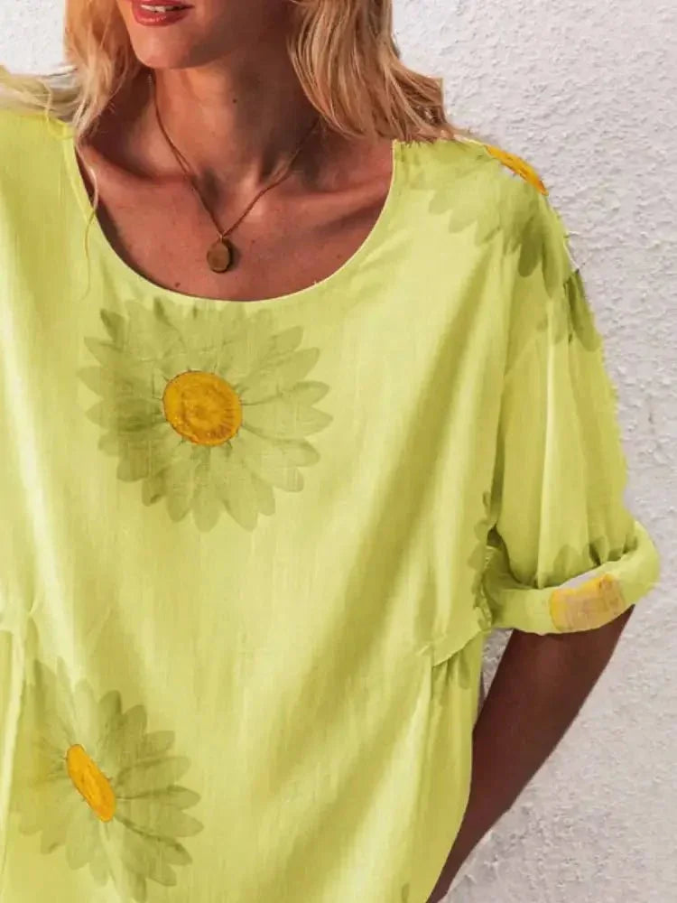 Full Size Flower Round Neck Half Sleeve T-Shirt Plus Size - Update AvenueT-ShirtsTrendsi10010063402068010010063402068006625347 - 3d81 - 4d8b - 8717 - 20cf73a73765 - Max - OriginNeon Yellow