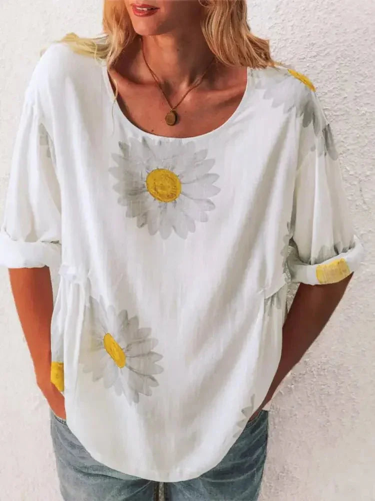 Full Size Flower Round Neck Half Sleeve T-Shirt Plus Size - Update AvenueT-ShirtsTrendsi1001006340267441001006340267443afbb4df - 0039 - 491a - 9204 - 9329989a3a7b - Max - OriginWhite