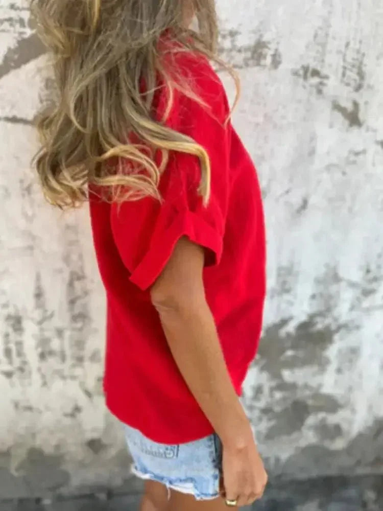 Full Size Loose Fit Short Sleeve T-Shirt Plus Size - Update AvenueT-ShirtsTrendsi100100447341706100100447341706cdb222e3 - 094c - 4f1b - 9356 - 4a8869264e50 - Max - OriginRed