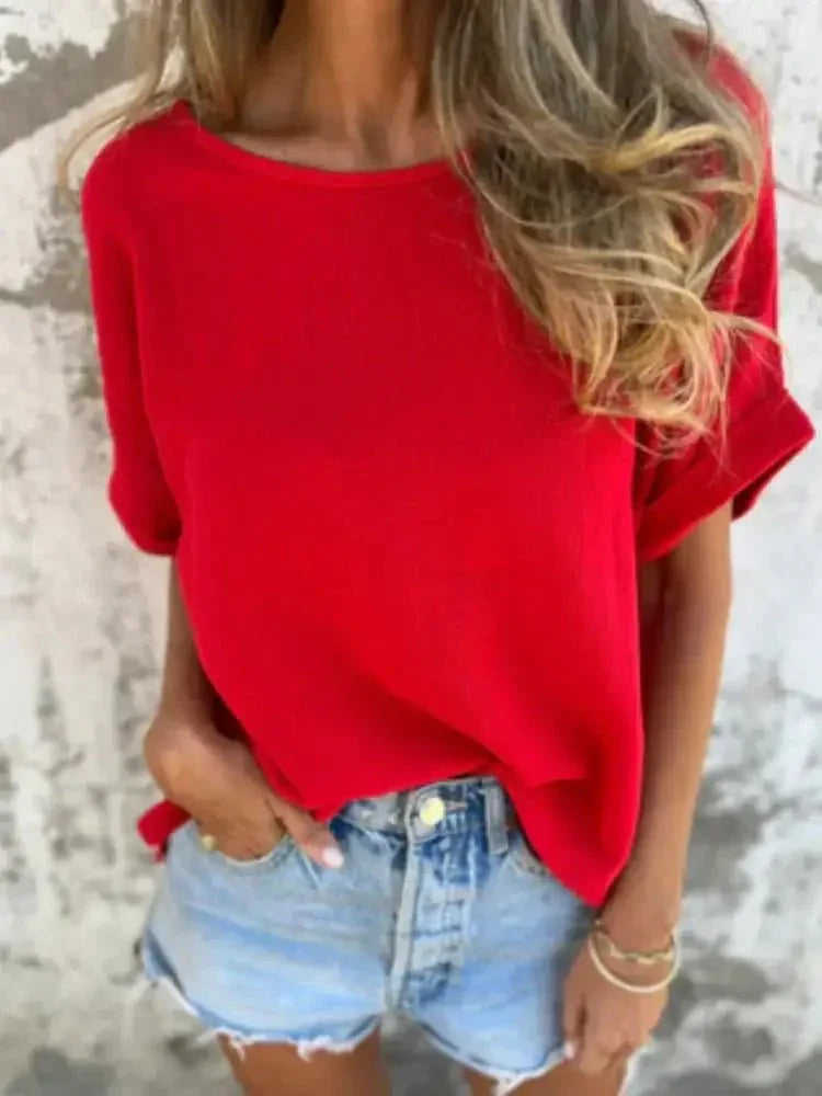 Full Size Loose Fit Short Sleeve T-Shirt Plus Size - Update AvenueT-ShirtsTrendsi1001004473417061001004473417061dde6547 - 48ef - 4465 - 88bc - b328fc9d4b0c - Max - OriginRed
