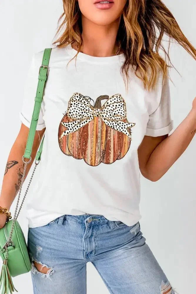 Full Size Pumpkin Round Neck Short Sleeve T-Shirt - Update AvenueHalloweenTrendsi1001003480013981001003480013985f94c78d - ddbd - 4fb8 - b446 - 103a9611559e - MaxWhite
