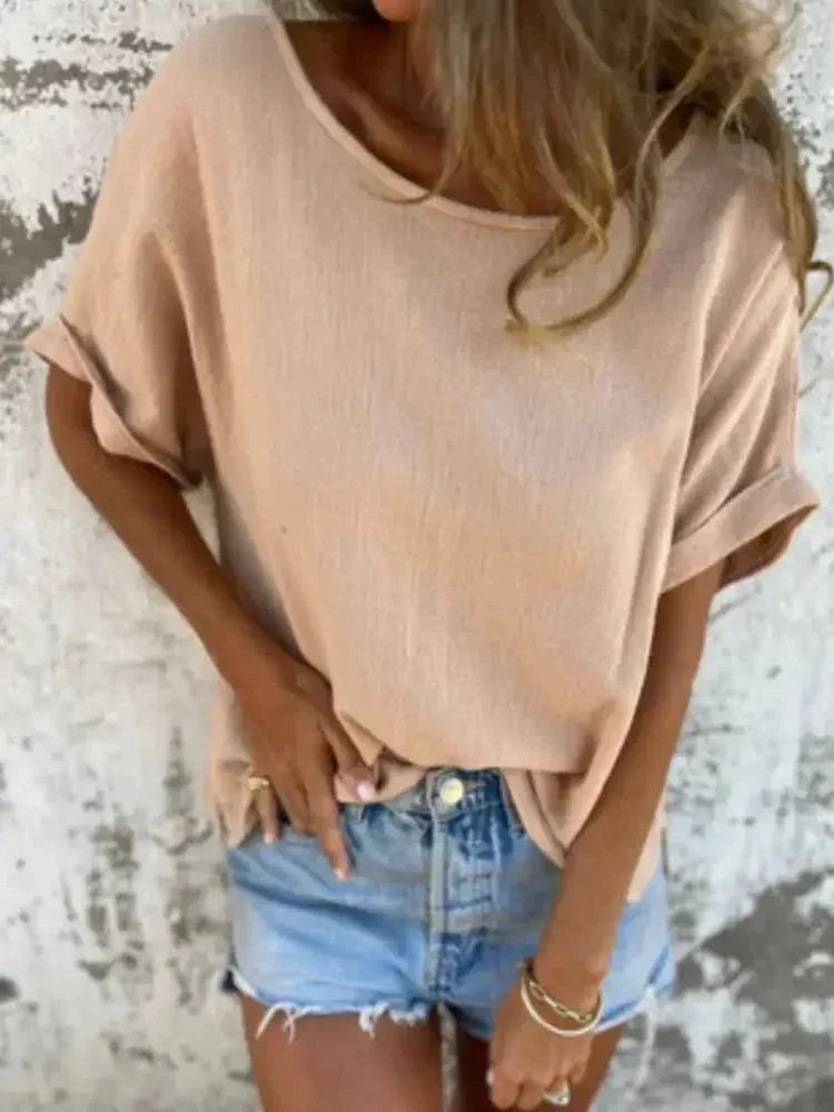 Full Size Round Neck Short Sleeve T-Shirt Plus Size - Update AvenueT-ShirtsTrendsi10010045698133910010045698133916aec42d - 0bf2 - 4ee8 - bf74 - d7605ecf60e2 - Max - OriginTan