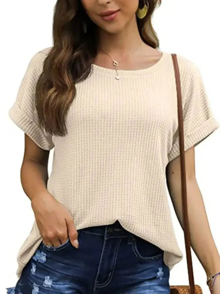 Full Size Waffle Knit Relaxed Fit T-Shirt Plus Size - Update AvenueT-ShirtsTrendsi100100743130767100100743130767a145696e - 3539 - 4b0d - 8d12 - 5fca78accdd6 - Max - OriginApricot