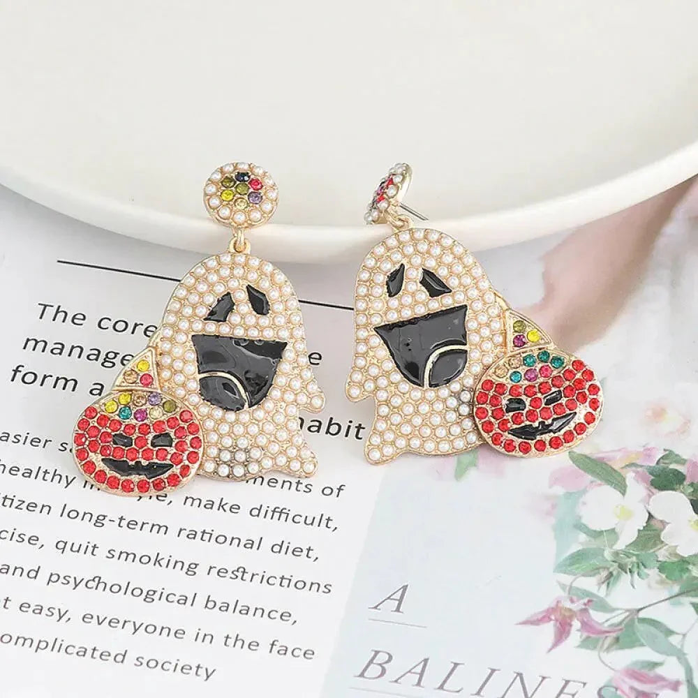 Ghost Rhinestone Alloy Earrings - Update AvenueHalloweenTrendsi10130014331200110130014331200139af6dd3698e43efbb0b536e4e2df483 - MaxMulticolor