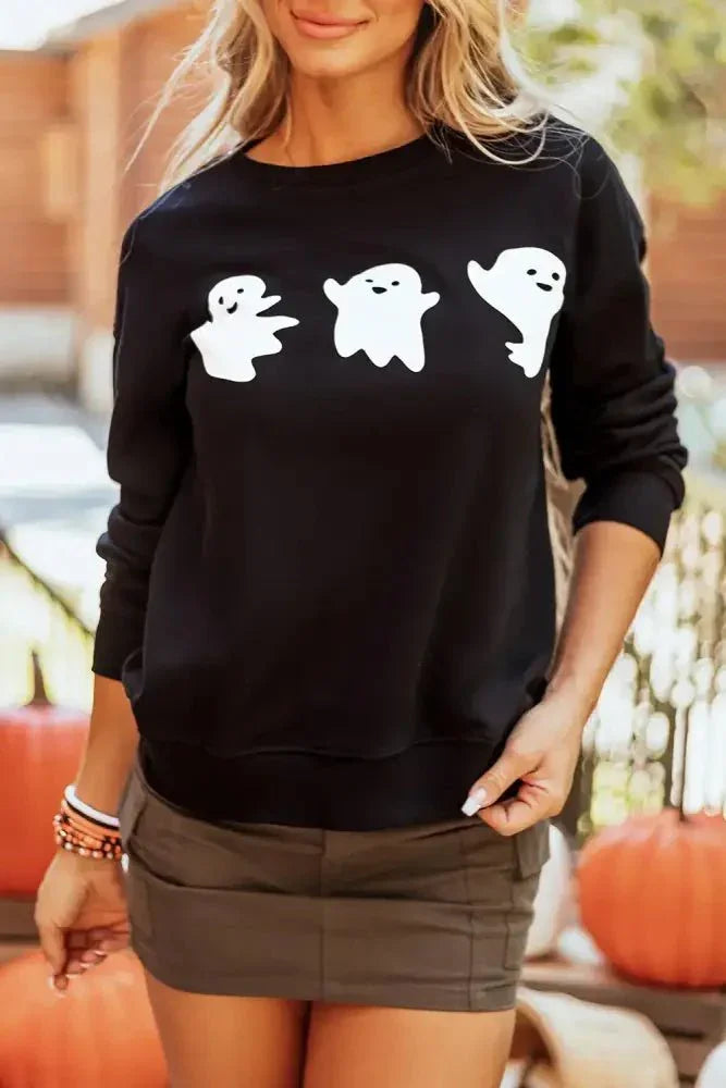 Ghost Round Neck Long Sleeve Sweatshirt - Update AvenueHalloweenTrendsi10010062920152710010062920152790d2c42c - c283 - 4b74 - b92d - 545ea6579835 - MaxBlack