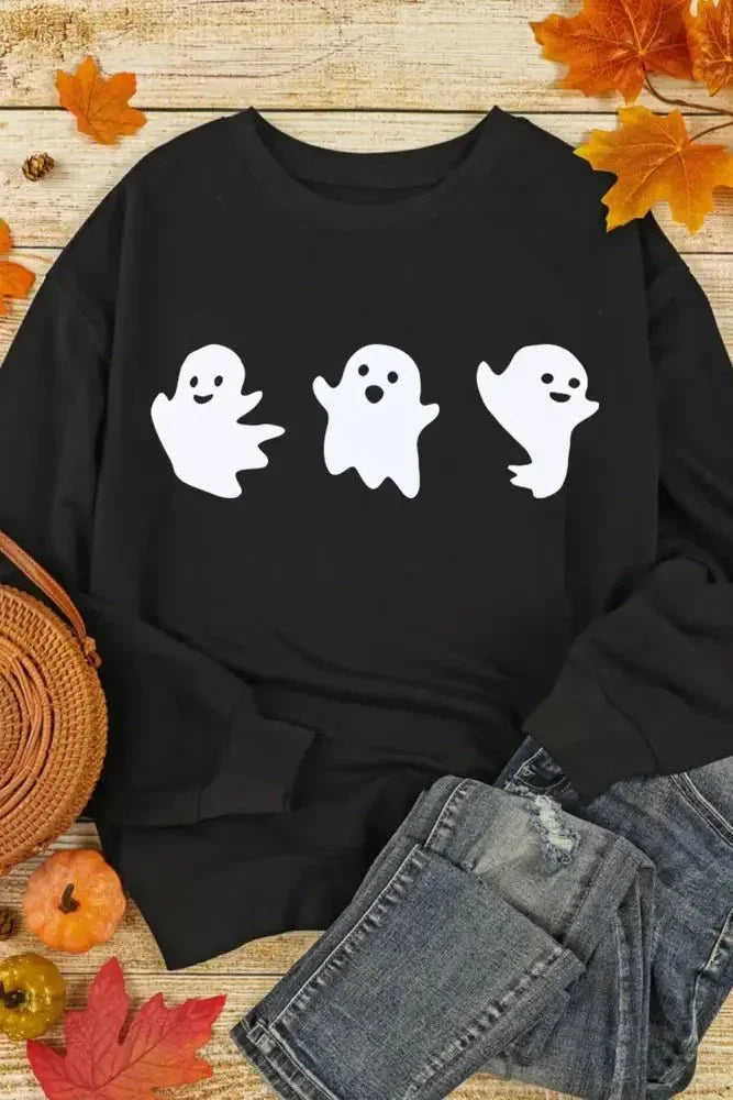 Ghost Round Neck Long Sleeve Sweatshirt - Update AvenueHalloweenTrendsi1001006292015271001006292015276c2d2a2d - 14d9 - 4fe7 - 95d2 - eac9001317d0 - MaxBlack
