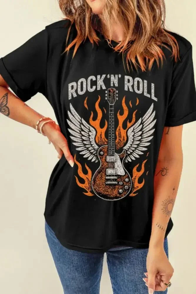Graphic Round Neck Short Sleeve T-Shirt - Update AvenueT-ShirtsTrendsi100100294741850100100294741850c7aa1be2 - 7c57 - 4d3b - 970c - 40d5618afe13 - Max - OriginBlack