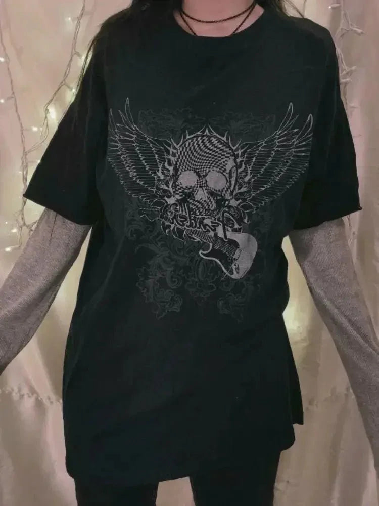 Graphic Round Neck Short Sleeve T-Shirt - Update AvenueT-ShirtsTrendsi100100325271009100100325271009a8f06a77 - 6f36 - 4c8a - b6ae - dc3a62a7668a - MaxBlack