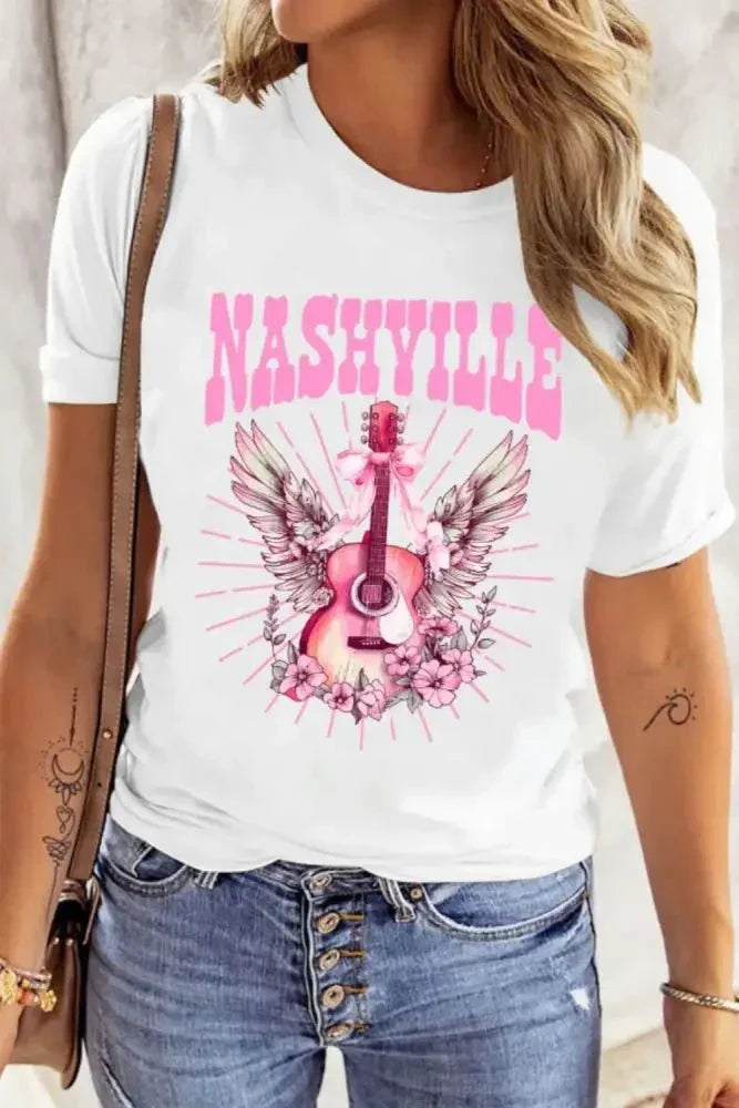 Graphic Round Neck Short Sleeve T-Shirt - Update AvenueT-ShirtsTrendsi1001005279316241001005279316245889e020 - aaf8 - 41ab - 8591 - d42cdeb23d46 - Max - OriginWhite