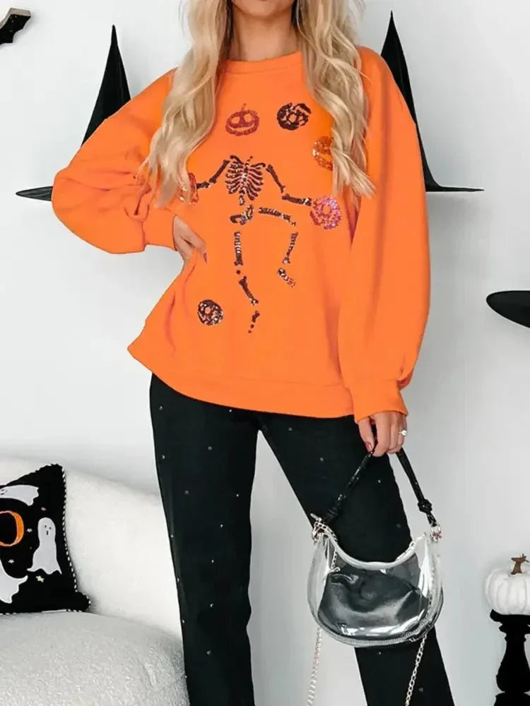 Halloween Skeleton Pumpkin Sweatshirt - Update AvenueHalloweenTrendsi100100663941510100100663941510f8fc154e - 56da - 4313 - bc45 - f0711abdade3 - Max - OriginOrange