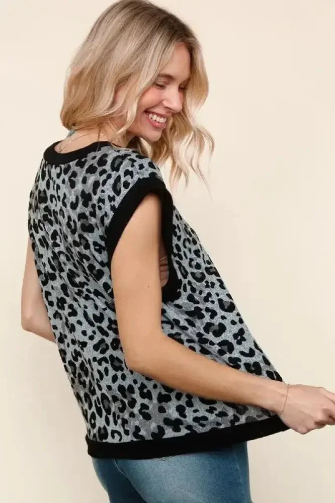 Haptics Leopard Print Dolman Cap Sleeve Knit Top - Update AvenueT-ShirtsTrendsi1001008609518241001008609518249a362ee75459437692b60e62ddc4afa0 - Max - OriginGrey/Black