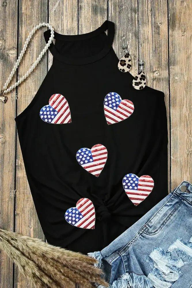 Heart US Flag Round Neck Grecian Neck Tank - Update AvenueHonor the Stars and StripesTrendsi1001006337818271001006337818270c3c750c - 269c - 416d - 9a90 - 2b106f991031 - MaxBlack
