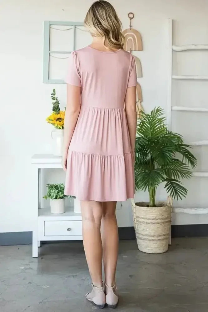 Heimish Full Size Solid Mini Tiered Dress with Pompom Lace Plus Size - Update AvenueVacation StyleTrendsi1001001373319511001001373319512d4d6b3a - 1b1e - 4008 - ba0b - 2949c6109c74 - MaxDusty Rose